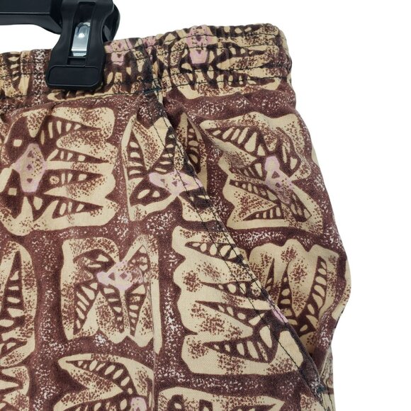 Vintage 1990s Mervyns Cheetah Brand Swim Shorts Mesh Lined Brown Print Retro - Picture 9 of 11